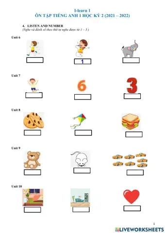 G1 - review 2 - listen & number