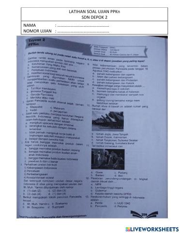 SUWISONO ( PPKn LATIHAN UJIAN)