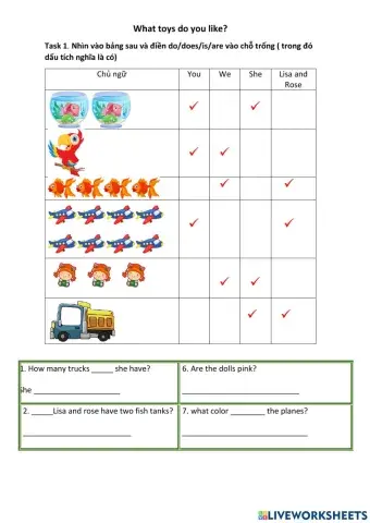 What toys do you like (Period 2)