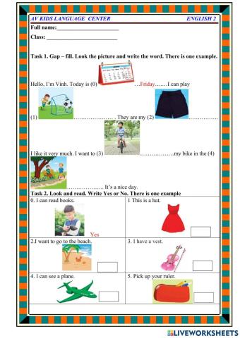 PBT Đề 1(Tiếng Anh 2) Mrs.Thuy