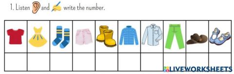 Listening activity - clothes