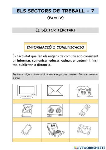 ELS SECTORS DE TREBALL - 7 (Part IV)