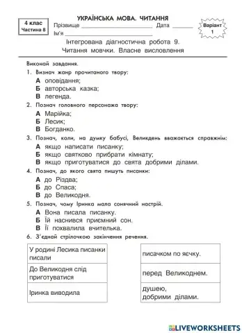 Діагностична робота