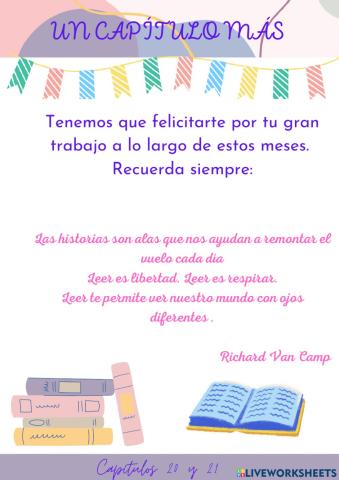 Prohibido capítulos 20 y 21- Tarea final