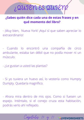 Prohibido Capítulos 20 y 21- Tarea 5