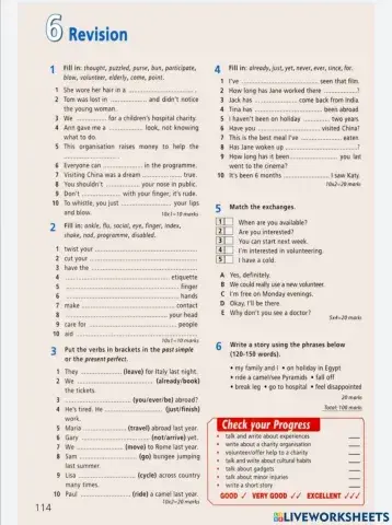 Prime Time 1, Module 6 Revision