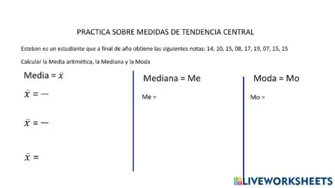 Medidas de tendencia central