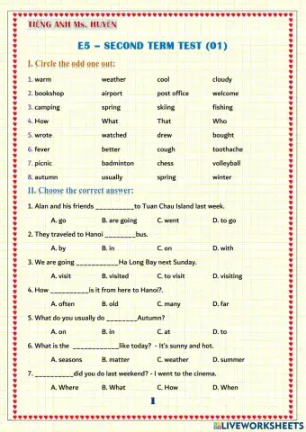 E5. ôn tập hk2. 01