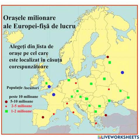 Orașele mari din Europa