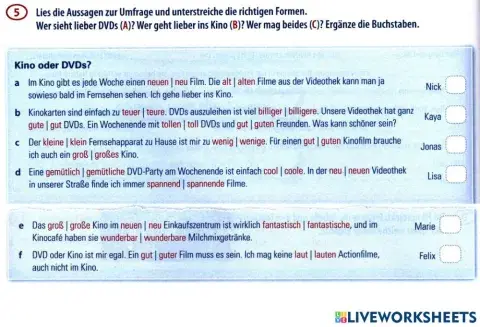 Filme: im Kino oder zu Hause?