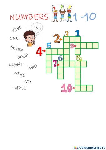NUMBERS 1-10 crossword