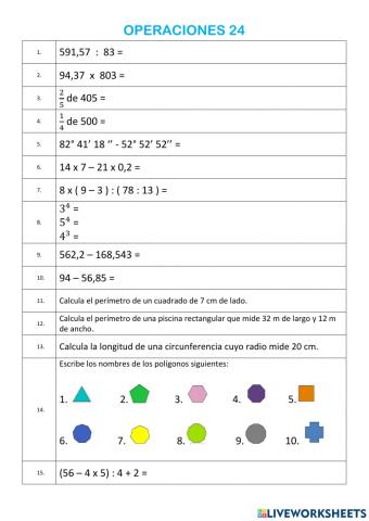 Operaciones 24