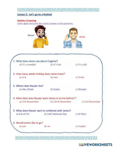 Access 8 - Festivals - Let's go - L. 5