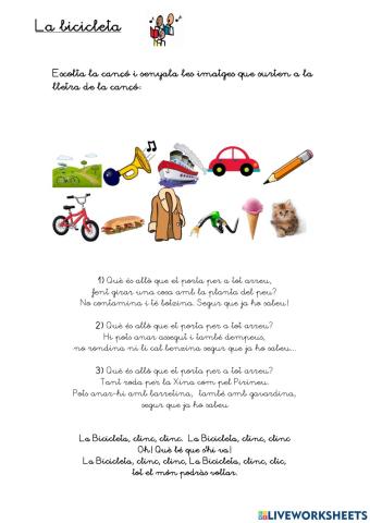 CANÇÓ- La bicicleta