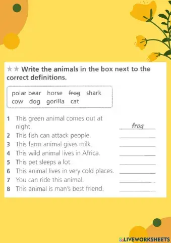 Description of animal