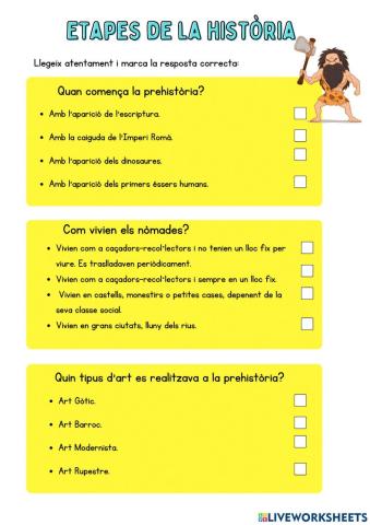 Etapes de la història