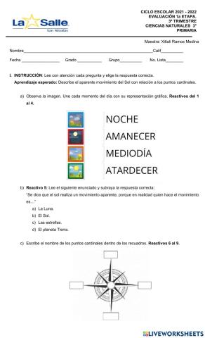 Evaluación ciencias