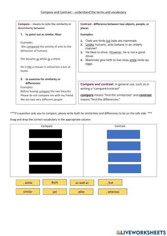 Compare and Contrast