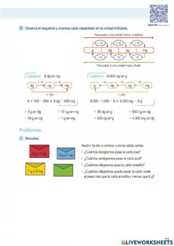 Unidades menores gramo P12