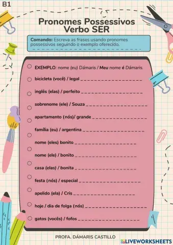 Pronomes Possessivos 2