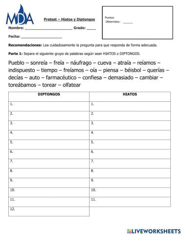 Hiatos y diptongos
