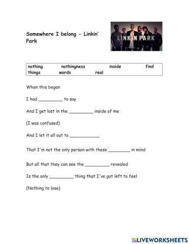 Somewhere I belong by Linkin' Park