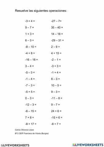 Suma de dos números enteros