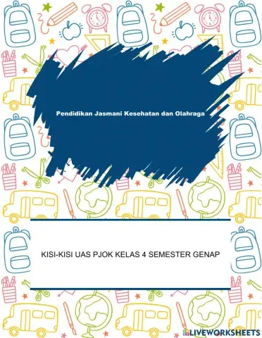 Kisi kisi soal uas pjok kelas 4