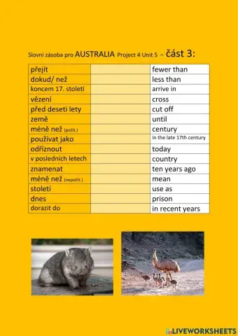 ANG 8 PROJECT 4 UNIT 5 AUSTRALIA  part3 - drag and drop