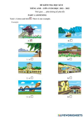 Final test grade 4- test 15