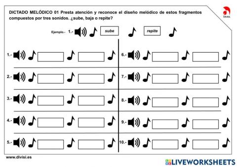 DICTADO SENTIDO MELÓDICO 01