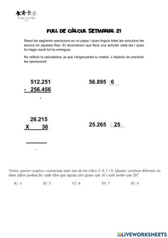 Full de càlcul 21