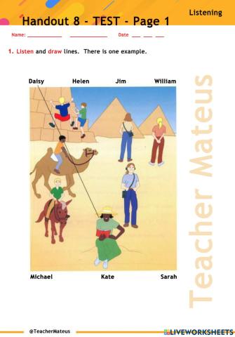 Handout 8 - TEST - Page 1 - Listening