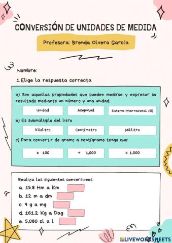 Conversiones de Unidades de Medida