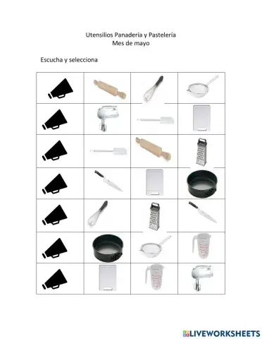 Utensilios Panaderia Mayo
