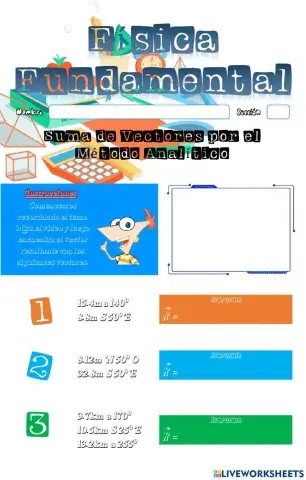 Suma de Vectores (Método Analítico)
