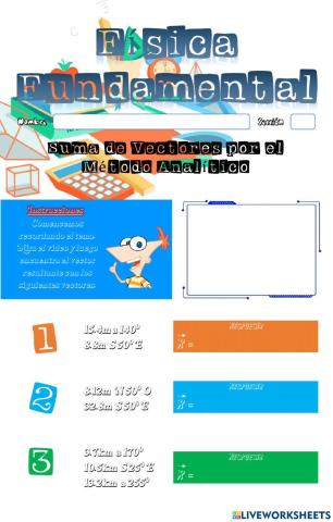 Suma de Vectores (Método Analítico)