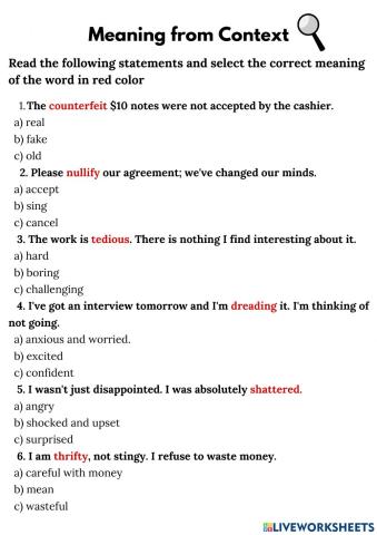 Meaning from context