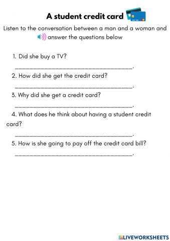 Studdents' credit card