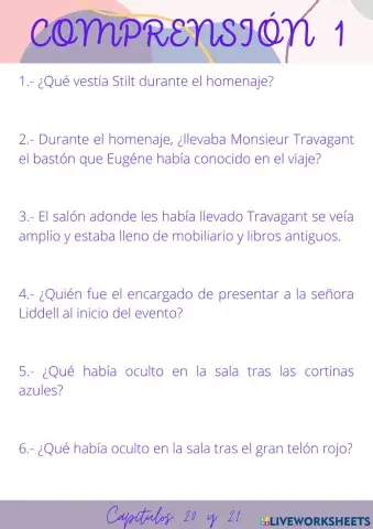 Prohibido Capítulos 20 y 21- Tarea 1