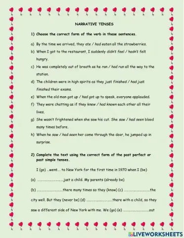 5th Narrative Tenses