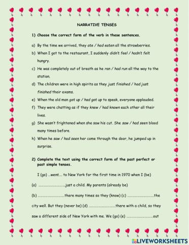 5th Narrative Tenses