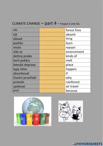 ANG 8 PROJECT 4 UNIT 5A - CLIMATE CHANGE - part4 - drag and drop
