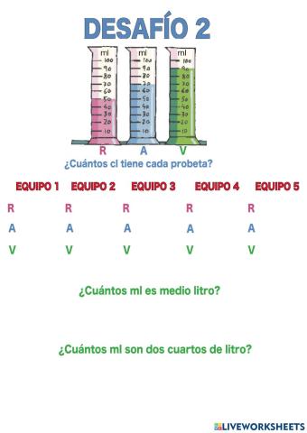 Desafio capacidad equipos
