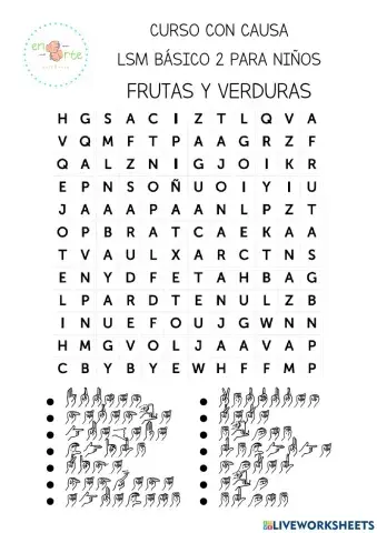 Frutas y verduras lsm