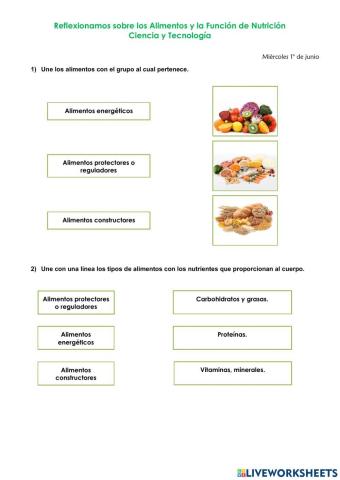 Reflexionamos sobre la Alimentación