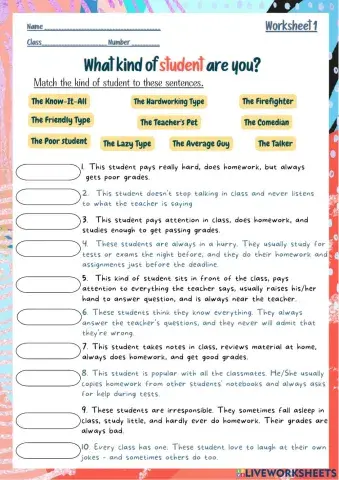 What kind of student are you?