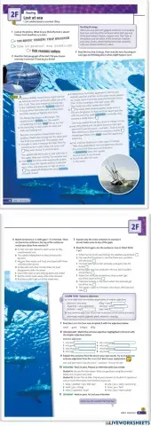 Lost at sea Student's book 2F pages 24-25