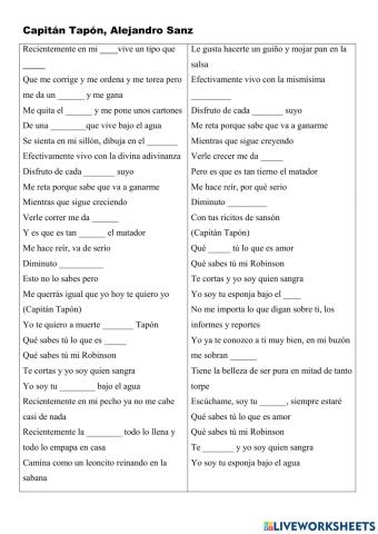 Capitán Tapón. Alejandro Sanz