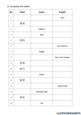 Go chinese 400 unit 5